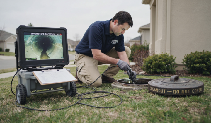 A Sewer Scope Inspection Before a Home Sale Uncovers a Backup the Sellers Didn’t Know About in Gastonia, NC
