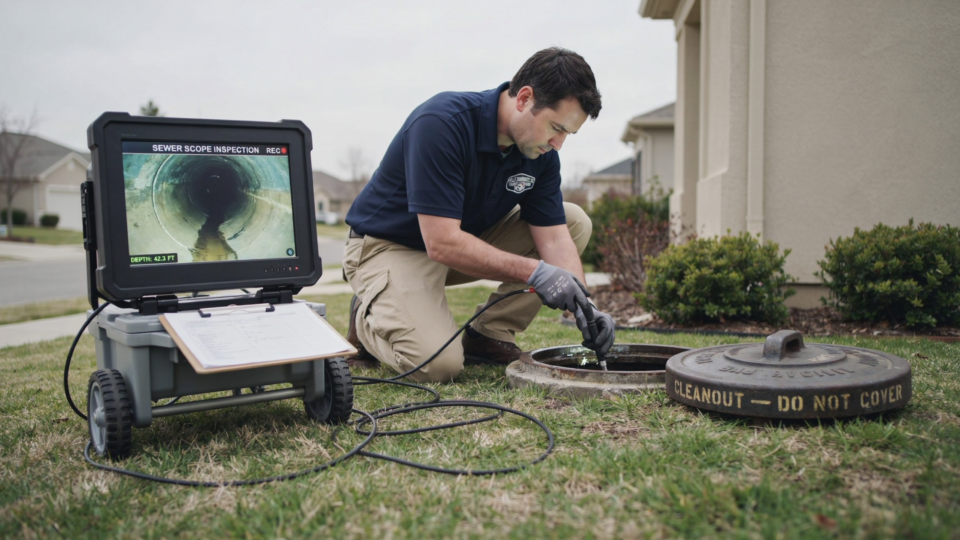 A Sewer Scope Inspection Before a Home Sale Uncovers a Backup the Sellers Didn’t Know About in Gastonia, NC