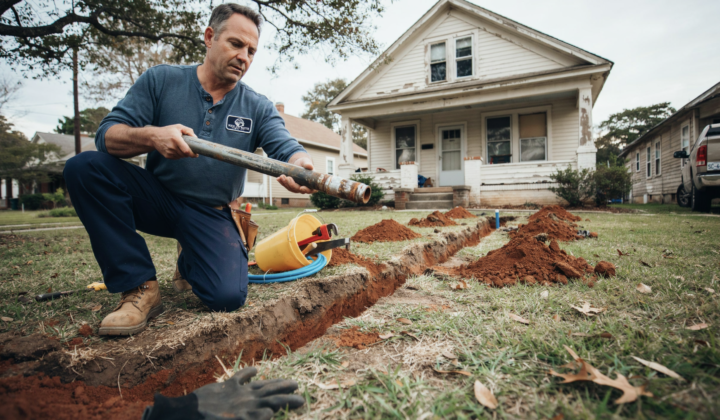 An Old Galvanized Service Line Corrodes Through and Begins Leaking in Rock Hill, SC