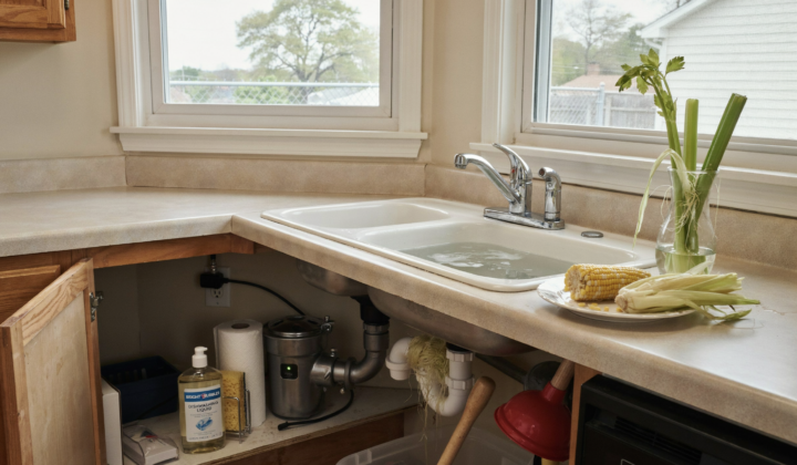 Fibrous Food Scraps Create a Downstream Kitchen Clog in Gastonia, NC