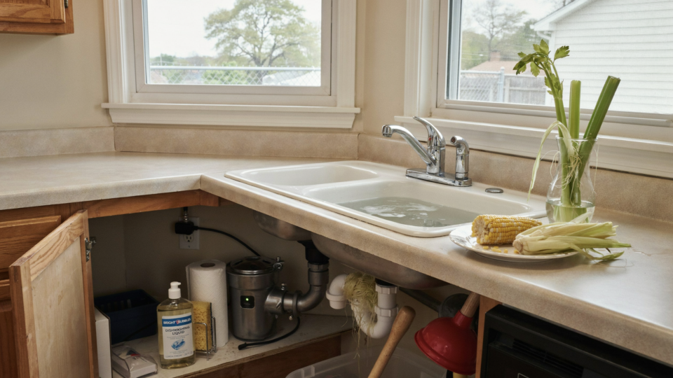 Fibrous Food Scraps Create a Downstream Kitchen Clog in Gastonia, NC